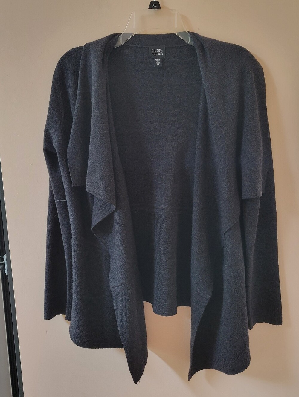 Eileen Fisher Merino Wool Open Front Cardigan